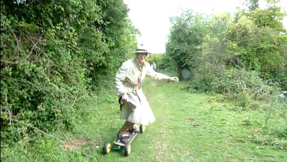 Steve Edge - News - Mad Grandad on Mountain Board - News - Steve Edge Design